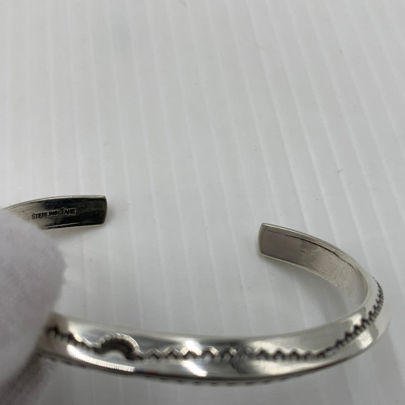 【中古品】【メンズ】 Navajo ナバホ ELAIN TAHE STERLING エレイン タヘ スターリング バングル アクセサリー ブレスレット 191-260812-ko-13-tei カラー：シルバーカラー 万代Net店