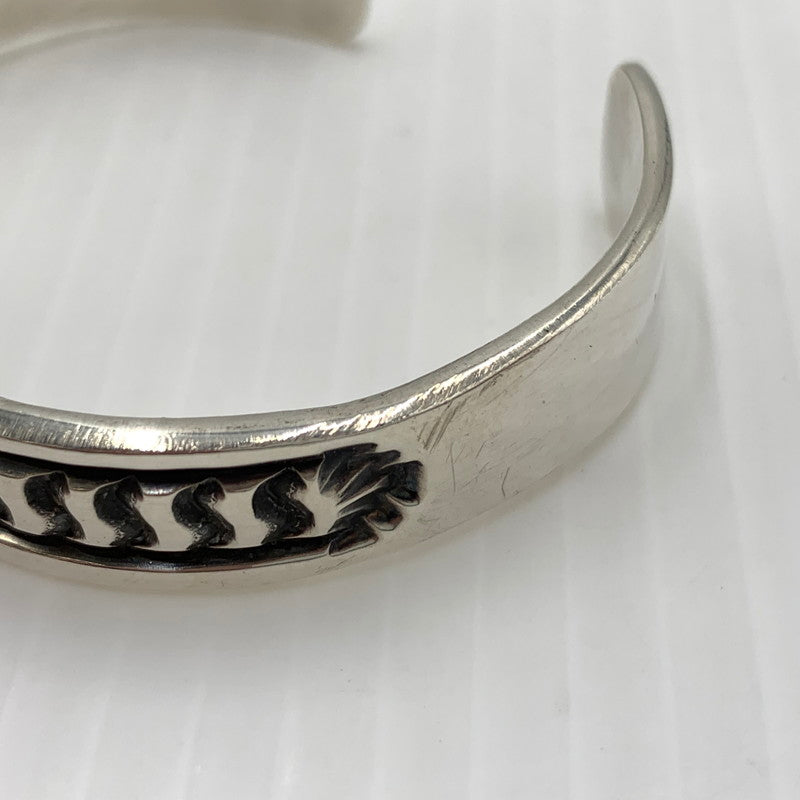 【中古品】【メンズ】 Navajo ナバホ DARIN BILL STERLING ダーリン ビル スターリング バングル アクセサリー ブレスレット 191-260812-ko-14-tei カラー：シルバーカラー 万代Net店