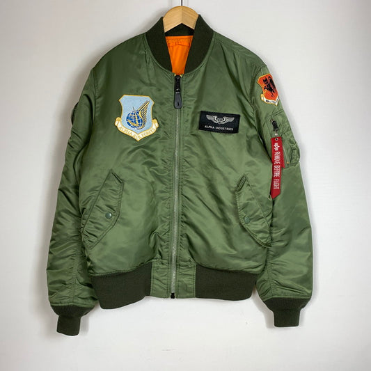 【中古品】【メンズ】 Alpha Industries アルファ インダストリーズ REVERSIBLE FLIGHT JACKET MA-1 0615-00-573-8335 リバーシブル フライトジャケット アウター 145-260810-ss-04-tei サイズ：L カラー：カーキ 万代Net店