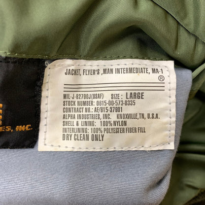 【中古品】【メンズ】 Alpha Industries アルファ インダストリーズ REVERSIBLE FLIGHT JACKET MA-1 0615-00-573-8335 リバーシブル フライトジャケット アウター 145-260810-ss-04-tei サイズ：L カラー：カーキ 万代Net店