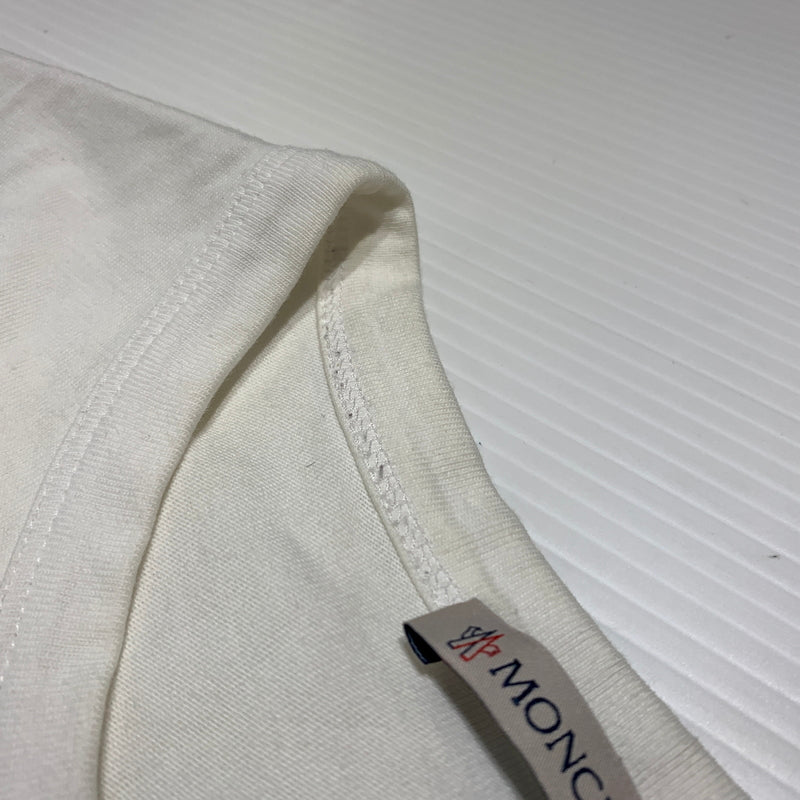 【現状渡し品】【メンズ】 MONCLER モンクレール GRAPHIC STRIPESMAGLIA T-SHIRT F10918C70710 8390T グラフィック ストライプ Tシャツ 半袖 トップス 141-260809-ko-18-tei サイズ：L カラー：ホワイト 万代Net店