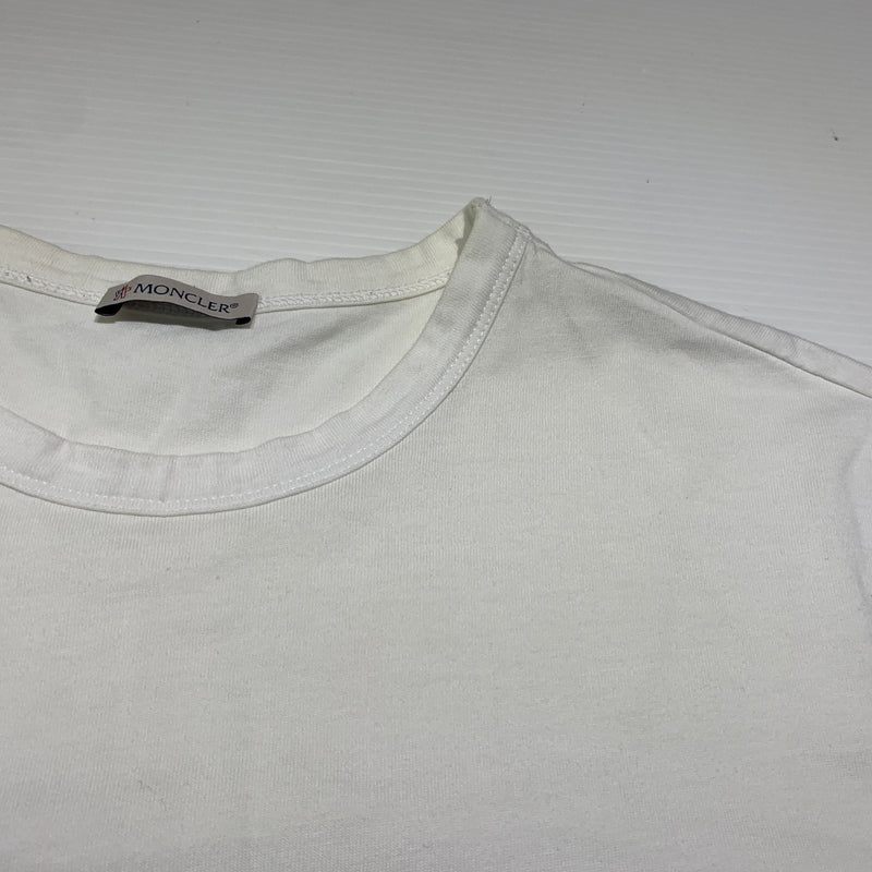 【現状渡し品】【メンズ】 MONCLER モンクレール GRAPHIC STRIPESMAGLIA T-SHIRT F10918C70710 8390T グラフィック ストライプ Tシャツ 半袖 トップス 141-260809-ko-18-tei サイズ：L カラー：ホワイト 万代Net店