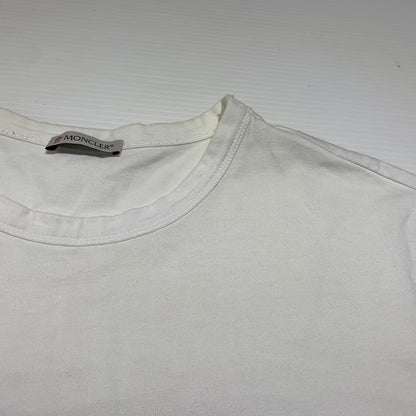 【現状渡し品】【メンズ】 MONCLER モンクレール GRAPHIC STRIPESMAGLIA T-SHIRT F10918C70710 8390T グラフィック ストライプ Tシャツ 半袖 トップス 141-260809-ko-18-tei サイズ：L カラー：ホワイト 万代Net店