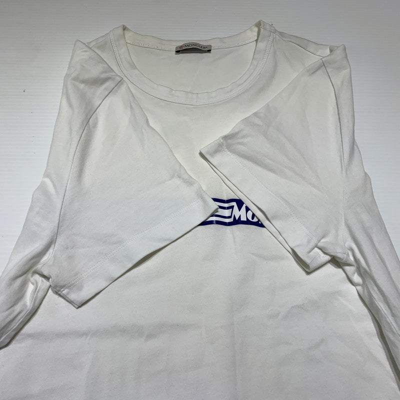 【現状渡し品】【メンズ】 MONCLER モンクレール GRAPHIC STRIPESMAGLIA T-SHIRT F10918C70710 8390T グラフィック ストライプ Tシャツ 半袖 トップス 141-260809-ko-18-tei サイズ：L カラー：ホワイト 万代Net店