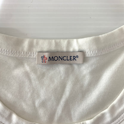 【現状渡し品】【メンズ】 MONCLER モンクレール GRAPHIC STRIPESMAGLIA T-SHIRT F10918C70710 8390T グラフィック ストライプ Tシャツ 半袖 トップス 141-260809-ko-18-tei サイズ：L カラー：ホワイト 万代Net店