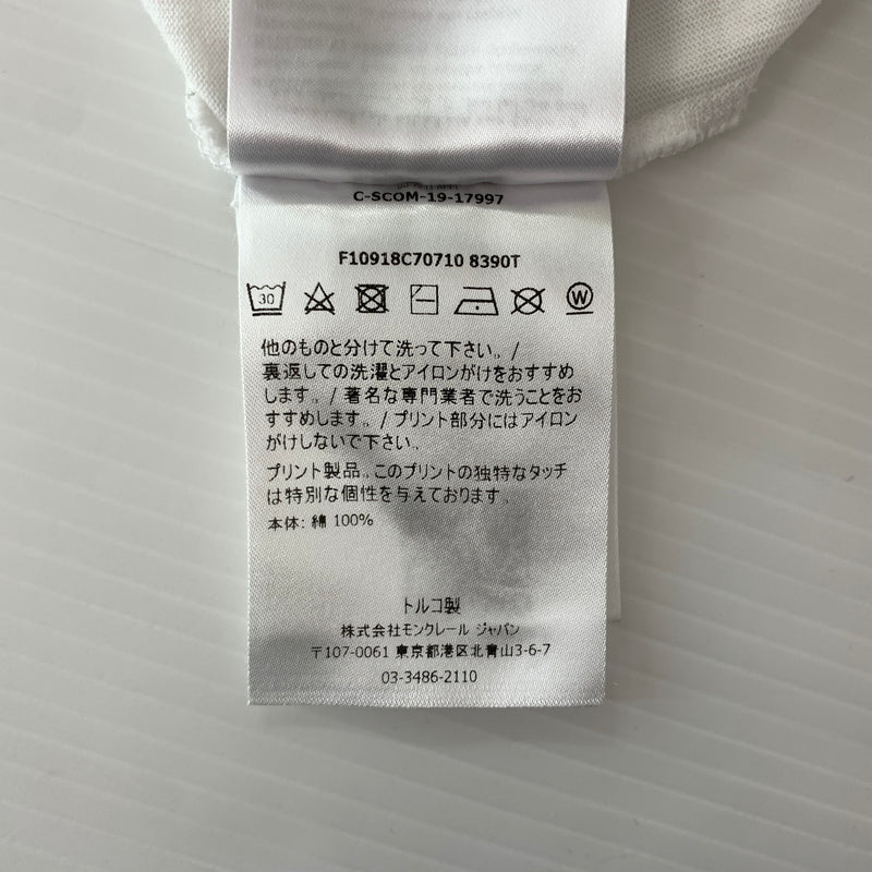 【現状渡し品】【メンズ】 MONCLER モンクレール GRAPHIC STRIPESMAGLIA T-SHIRT F10918C70710 8390T グラフィック ストライプ Tシャツ 半袖 トップス 141-260809-ko-18-tei サイズ：L カラー：ホワイト 万代Net店