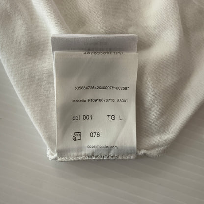 【現状渡し品】【メンズ】 MONCLER モンクレール GRAPHIC STRIPESMAGLIA T-SHIRT F10918C70710 8390T グラフィック ストライプ Tシャツ 半袖 トップス 141-260809-ko-18-tei サイズ：L カラー：ホワイト 万代Net店
