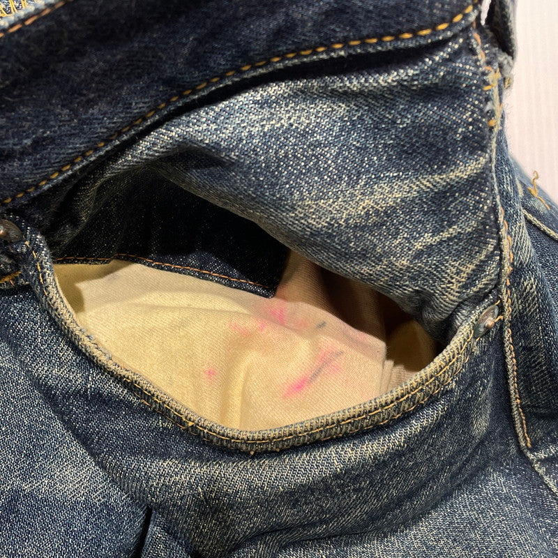 【現状渡し品】【メンズ】 EVISU エヴィス SEA GULL SMILE PAINT DENIM PANTS NO.2 カモメ スマイル ペイント デニム パンツ ボトムス ジーンズ 156-260809-sa-03-tei サイズ：33 カラー：インディゴ 万代Net店