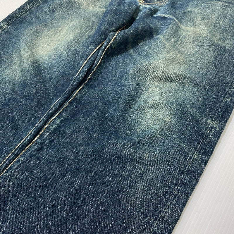 【現状渡し品】【メンズ】 EVISU エヴィス SEA GULL SMILE PAINT DENIM PANTS NO.2 カモメ スマイル ペイント デニム パンツ ボトムス ジーンズ 156-260809-sa-03-tei サイズ：33 カラー：インディゴ 万代Net店