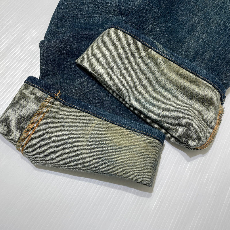 【現状渡し品】【メンズ】 EVISU エヴィス SEA GULL SMILE PAINT DENIM PANTS NO.2 カモメ スマイル ペイント デニム パンツ ボトムス ジーンズ 156-260809-sa-03-tei サイズ：33 カラー：インディゴ 万代Net店