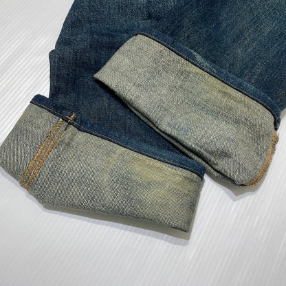 【現状渡し品】【メンズ】 EVISU エヴィス SEA GULL SMILE PAINT DENIM PANTS NO.2 カモメ スマイル ペイント デニム パンツ ボトムス ジーンズ 156-260809-sa-03-tei サイズ：33 カラー：インディゴ 万代Net店