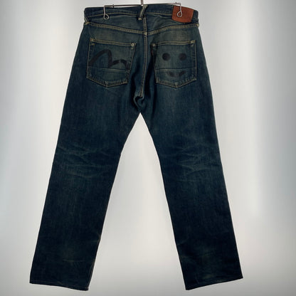 【現状渡し品】【メンズ】 EVISU エヴィス SEA GULL SMILE PAINT DENIM PANTS NO.2 カモメ スマイル ペイント デニム パンツ ボトムス ジーンズ 156-260809-sa-03-tei サイズ：33 カラー：インディゴ 万代Net店