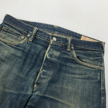【現状渡し品】【メンズ】 EVISU エヴィス SEA GULL SMILE PAINT DENIM PANTS NO.2 カモメ スマイル ペイント デニム パンツ ボトムス ジーンズ 156-260809-sa-03-tei サイズ：33 カラー：インディゴ 万代Net店