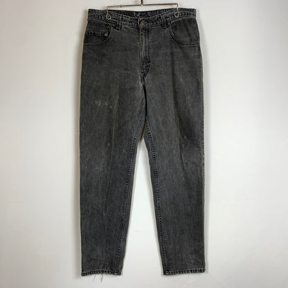 【現状渡し品】【メンズ】 Levi’s リーバイス 560 LOOSE FIT TAPERED LEG DENIM PANTS ルーズフィット テーパードレッグ デニムパンツ ボトムス ジーンズ ボタン裏刻印527 156-260810-ss-08-tei サイズ：36/※リペア、裾ダメージ有 カラー：ブラック 万代Net店
