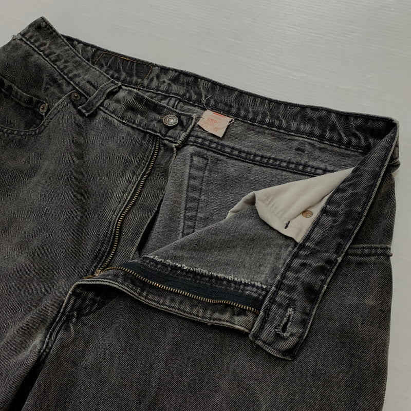 【現状渡し品】【メンズ】 Levi’s リーバイス 560 LOOSE FIT TAPERED LEG DENIM PANTS ルーズフィット テーパードレッグ デニムパンツ ボトムス ジーンズ ボタン裏刻印527 156-260810-ss-08-tei サイズ：36/※リペア、裾ダメージ有 カラー：ブラック 万代Net店