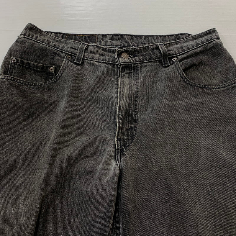 【現状渡し品】【メンズ】 Levi’s リーバイス 560 LOOSE FIT TAPERED LEG DENIM PANTS ルーズフィット テーパードレッグ デニムパンツ ボトムス ジーンズ ボタン裏刻印527 156-260810-ss-08-tei サイズ：36/※リペア、裾ダメージ有 カラー：ブラック 万代Net店