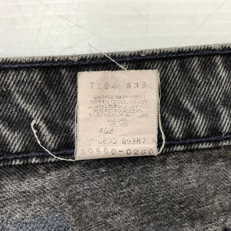 【現状渡し品】【メンズ】 Levi’s リーバイス 560 LOOSE FIT TAPERED LEG DENIM PANTS ルーズフィット テーパードレッグ デニムパンツ ボトムス ジーンズ ボタン裏刻印527 156-260810-ss-08-tei サイズ：36/※リペア、裾ダメージ有 カラー：ブラック 万代Net店