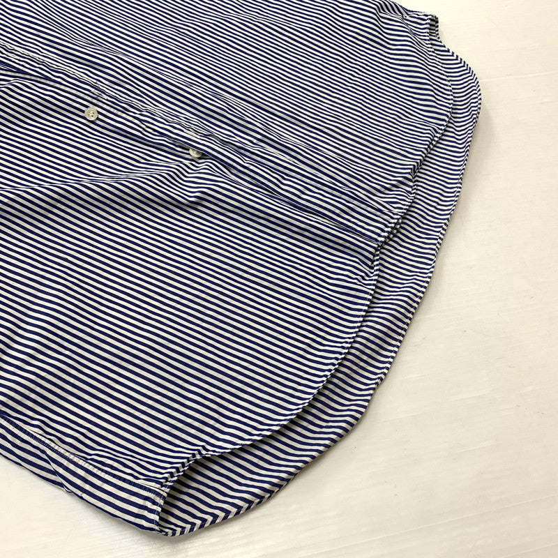 【中古品】【メンズ】 PLAY COMME DES GARCONS プレイコムデギャルソン STRIPE SHIRT WITH BLACK EMBLEM AZ-B008 ストライプシャツ ブラックエンブレム トップス 140-260810-ss-02-tei サイズ：L ※ボタン横破れ有 カラー：ストライプ 万代Net店