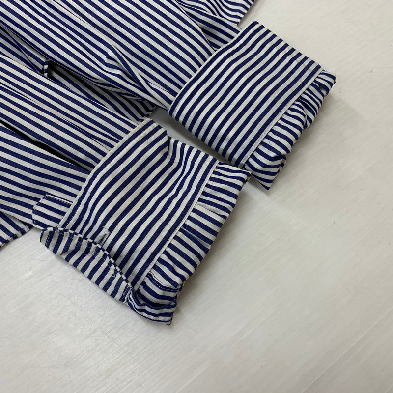 【中古品】【メンズ】 PLAY COMME DES GARCONS プレイコムデギャルソン STRIPE SHIRT WITH BLACK EMBLEM AZ-B008 ストライプシャツ ブラックエンブレム トップス 140-260810-ss-02-tei サイズ：L ※ボタン横破れ有 カラー：ストライプ 万代Net店