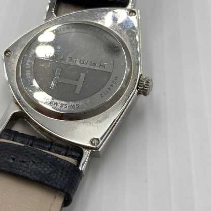 【現状渡し品】【メンズ】 HAMILTON ハミルトン VENTURA H244112 ベンチュラ クオーツウォッチ 腕時計 レザーベルト 197-260812-ko-12-tei カラー：ブラック 万代Net店