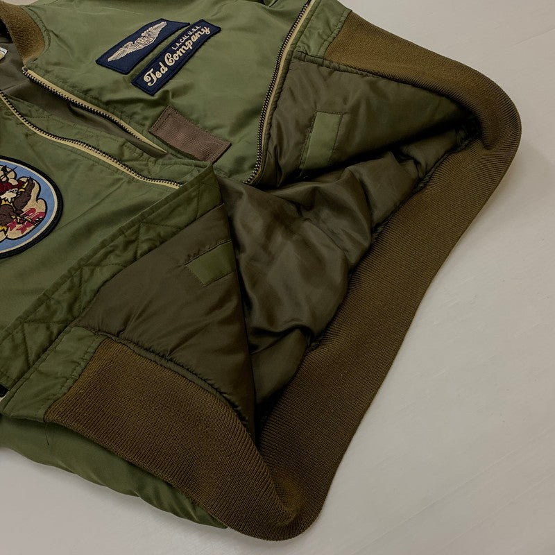 【中古品】【メンズ】 TED MAN テッドマン FLIGHT JACKET MA-1 2067262 フライトジャケット アウター 145-260810-ss-05-tei サイズ：44 カラー：カーキ 万代Net店