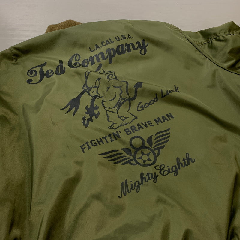 【中古品】【メンズ】 TED MAN テッドマン FLIGHT JACKET MA-1 2067262 フライトジャケット アウター 145-260810-ss-05-tei サイズ：44 カラー：カーキ 万代Net店