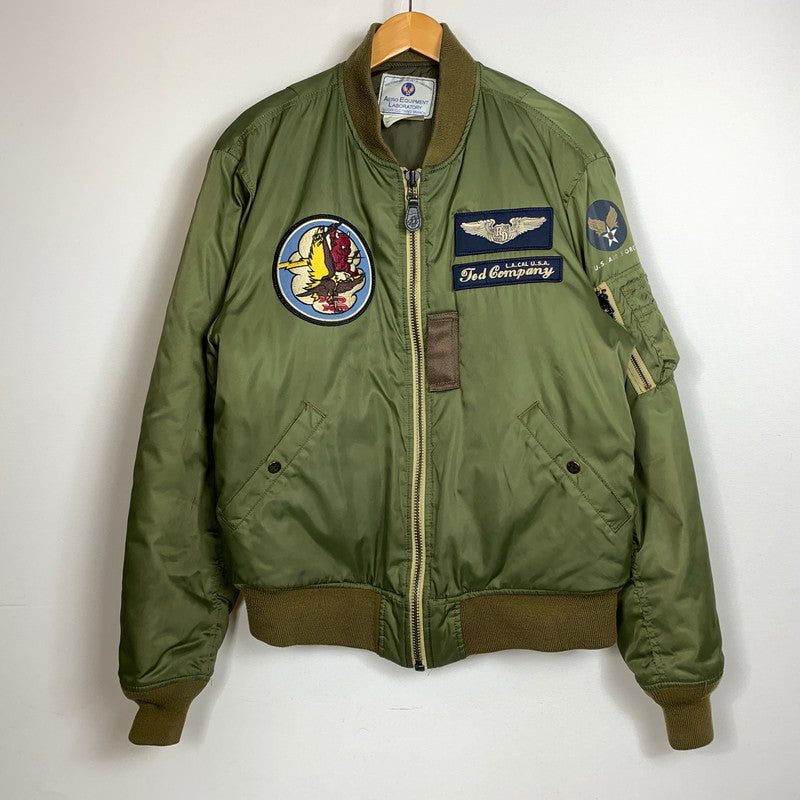 【中古品】【メンズ】 TED MAN テッドマン FLIGHT JACKET MA-1 2067262 フライトジャケット アウター 145-260810-ss-05-tei サイズ：44 カラー：カーキ 万代Net店