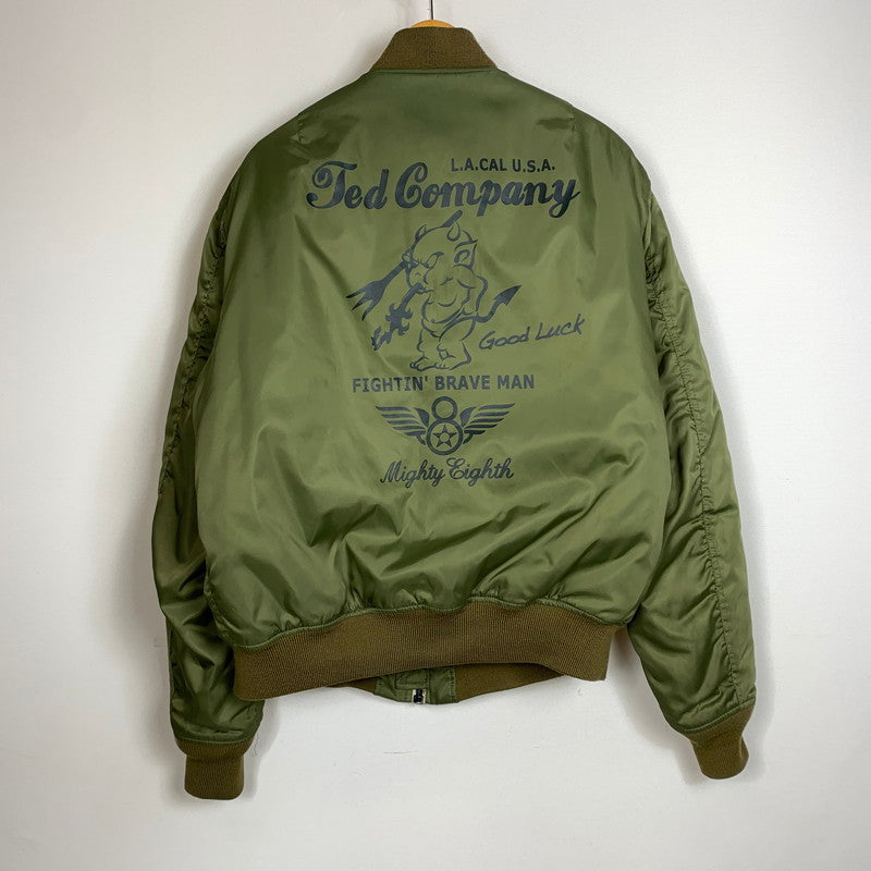【中古品】【メンズ】 TED MAN テッドマン FLIGHT JACKET MA-1 2067262 フライトジャケット アウター 145-260810-ss-05-tei サイズ：44 カラー：カーキ 万代Net店
