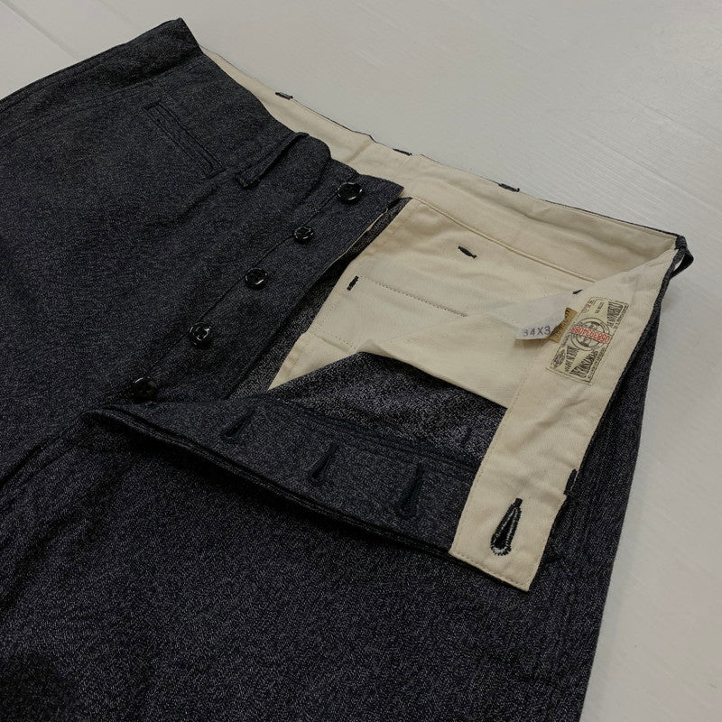 【中古品】【メンズ】 Cushman クッシュマン BLACK CHAMBRAY TROUSERS PANTS 22686 ブラックシャンブレー トラウザーズ パンツ ボトムス 156-260810-ss-07-tei サイズ：34×34 カラー：グレー 万代Net店