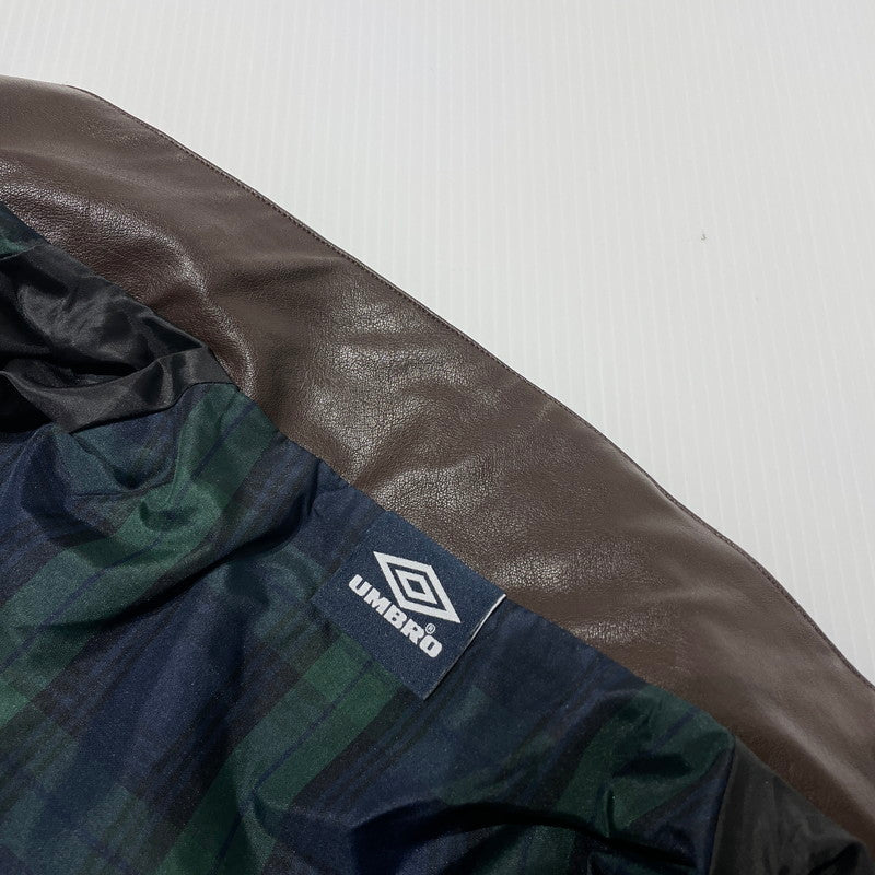 【中古品】【メンズ】 UMBRO アンブロ × FREAKS'STORE フリークスストア 別注コラボ FAKE LEATHER JACKET 1059394400021 フェイクレザー ジャケット ライトアウター 147-260806-yo-11-tei サイズ：L カラー：ブラウン 万代Net店