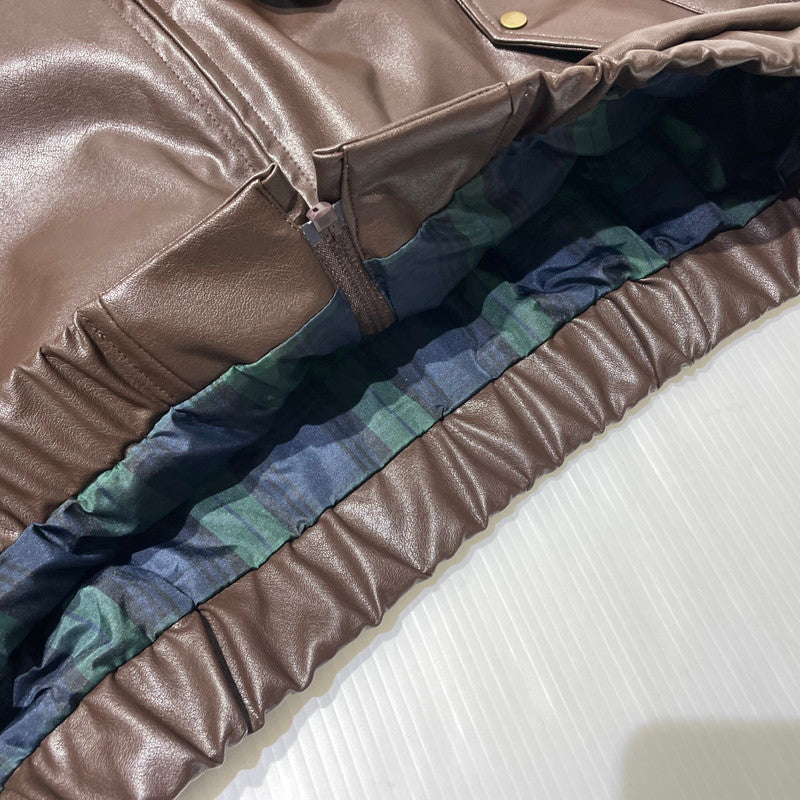 【中古品】【メンズ】 UMBRO アンブロ × FREAKS'STORE フリークスストア 別注コラボ FAKE LEATHER JACKET 1059394400021 フェイクレザー ジャケット ライトアウター 147-260806-yo-11-tei サイズ：L カラー：ブラウン 万代Net店