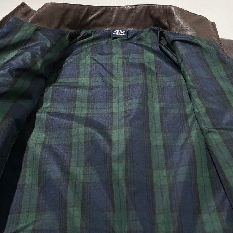 【中古品】【メンズ】 UMBRO アンブロ × FREAKS'STORE フリークスストア 別注コラボ FAKE LEATHER JACKET 1059394400021 フェイクレザー ジャケット ライトアウター 147-260806-yo-11-tei サイズ：L カラー：ブラウン 万代Net店