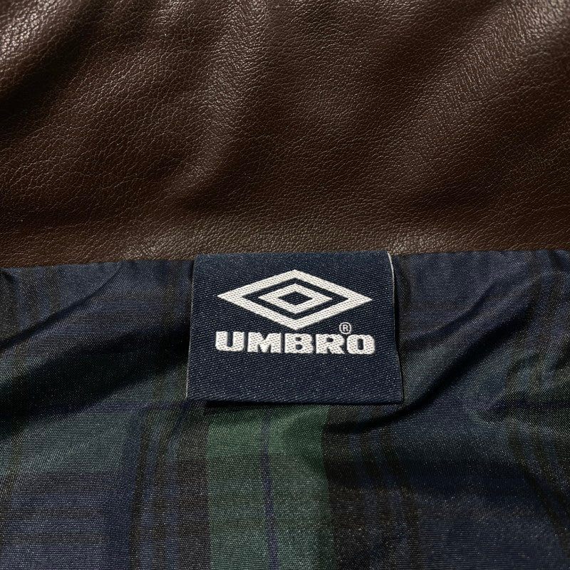 【中古品】【メンズ】 UMBRO アンブロ × FREAKS'STORE フリークスストア 別注コラボ FAKE LEATHER JACKET 1059394400021 フェイクレザー ジャケット ライトアウター 147-260806-yo-11-tei サイズ：L カラー：ブラウン 万代Net店