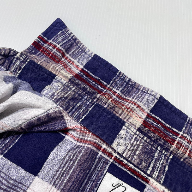 【中古品】【メンズ】 NEEDLES ニードルス FLANNEL SHIRT フランネルシャツ 長袖 トップス 白タグ 140-260806-yo-09-tei サイズ：L カラー：パープル系 万代Net店