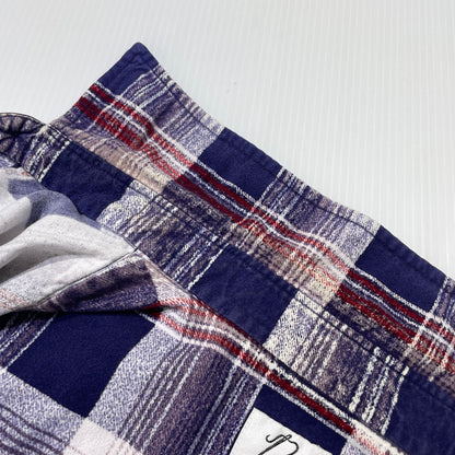 【中古品】【メンズ】 NEEDLES ニードルス FLANNEL SHIRT フランネルシャツ 長袖 トップス 白タグ 140-260806-yo-09-tei サイズ：L カラー：パープル系 万代Net店