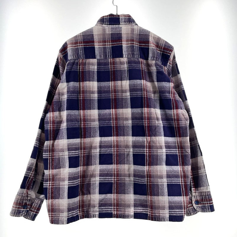 【中古品】【メンズ】 NEEDLES ニードルス FLANNEL SHIRT フランネルシャツ 長袖 トップス 白タグ 140-260806-yo-09-tei サイズ：L カラー：パープル系 万代Net店