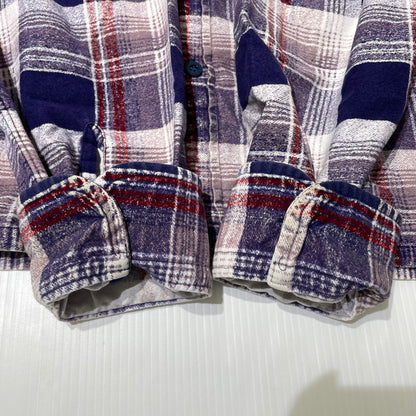 【中古品】【メンズ】 NEEDLES ニードルス FLANNEL SHIRT フランネルシャツ 長袖 トップス 白タグ 140-260806-yo-09-tei サイズ：L カラー：パープル系 万代Net店