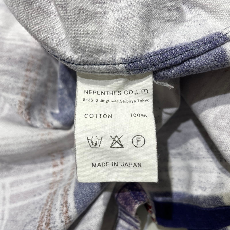 【中古品】【メンズ】 NEEDLES ニードルス FLANNEL SHIRT フランネルシャツ 長袖 トップス 白タグ 140-260806-yo-09-tei サイズ：L カラー：パープル系 万代Net店