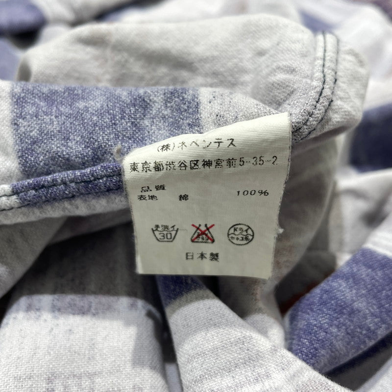 【中古品】【メンズ】 NEEDLES ニードルス FLANNEL SHIRT フランネルシャツ 長袖 トップス 白タグ 140-260806-yo-09-tei サイズ：L カラー：パープル系 万代Net店