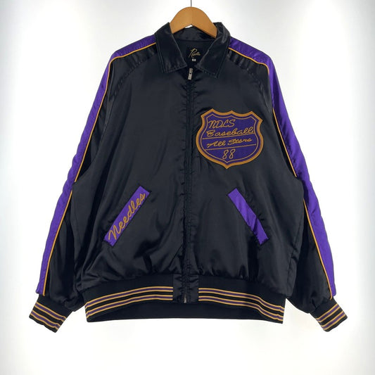【中古品】【メンズ】 NEEDLES ニードルス STADIUM JACKET - POLY SATEEN SX216 スタジアム ジャケット ポリサテン ライトアウター 140-260806-yo-10-tei サイズ：S カラー：ブラック/パープル 万代Net店