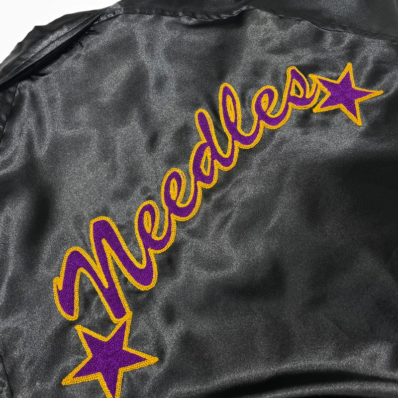 【中古品】【メンズ】 NEEDLES ニードルス STADIUM JACKET - POLY SATEEN SX216 スタジアム ジャケット ポリサテン ライトアウター 140-260806-yo-10-tei サイズ：S カラー：ブラック/パープル 万代Net店