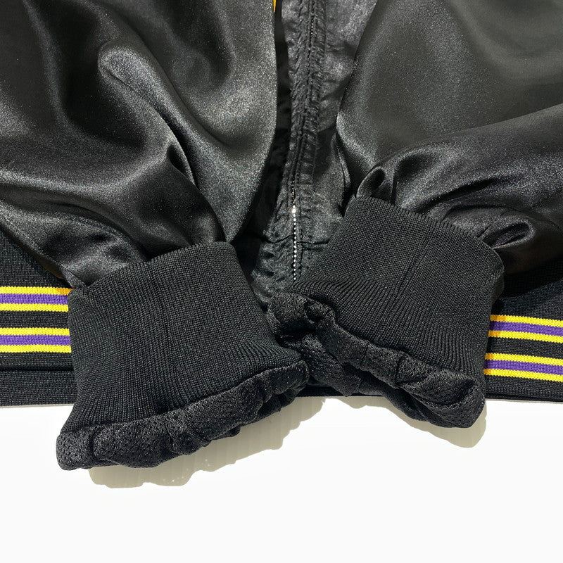 【中古品】【メンズ】 NEEDLES ニードルス STADIUM JACKET - POLY SATEEN SX216 スタジアム ジャケット ポリサテン ライトアウター 140-260806-yo-10-tei サイズ：S カラー：ブラック/パープル 万代Net店