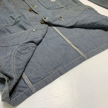 【中古品】【メンズ】 Lee リー COVER ALL 2412 カバーオール ライトアウター デニムジャケット 復刻 91-J 156-260809-ko-25-tei サイズ：36 カラー：ヒッコリー 万代Net店