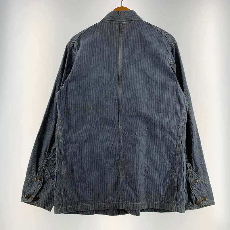 【中古品】【メンズ】 Lee リー COVER ALL 2412 カバーオール ライトアウター デニムジャケット 復刻 91-J 156-260809-ko-25-tei サイズ：36 カラー：ヒッコリー 万代Net店
