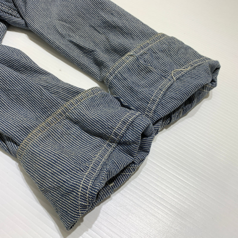 【中古品】【メンズ】 Lee リー COVER ALL 2412 カバーオール ライトアウター デニムジャケット 復刻 91-J 156-260809-ko-25-tei サイズ：36 カラー：ヒッコリー 万代Net店