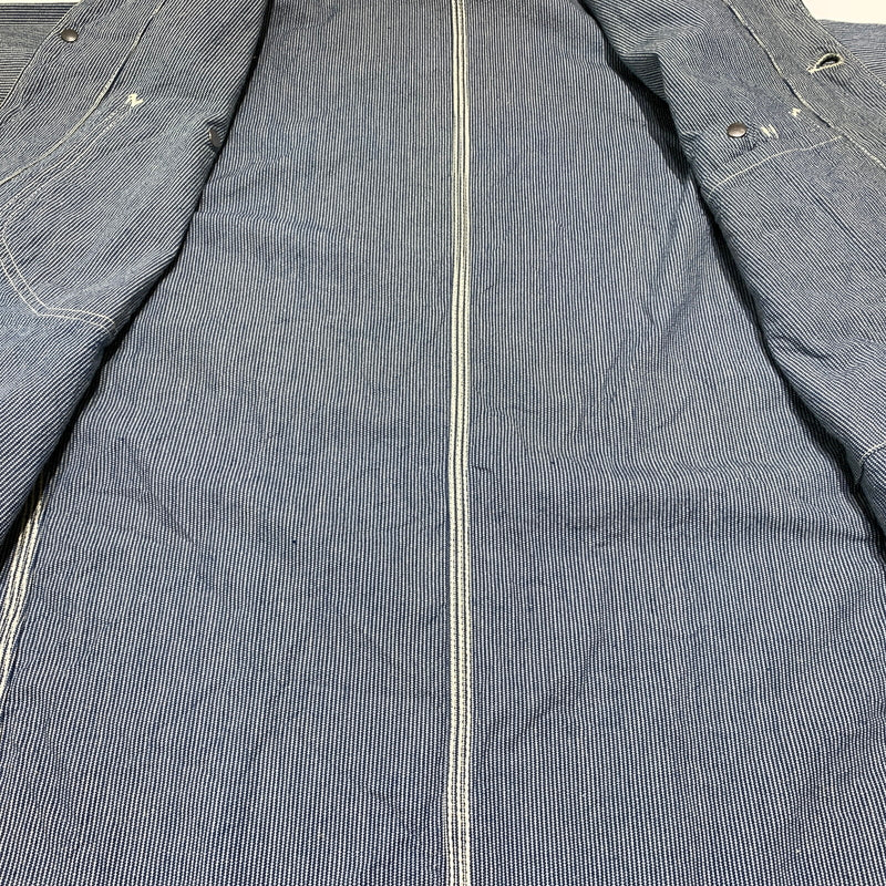 【中古品】【メンズ】 Lee リー COVER ALL 2412 カバーオール ライトアウター デニムジャケット 復刻 91-J 156-260809-ko-25-tei サイズ：36 カラー：ヒッコリー 万代Net店