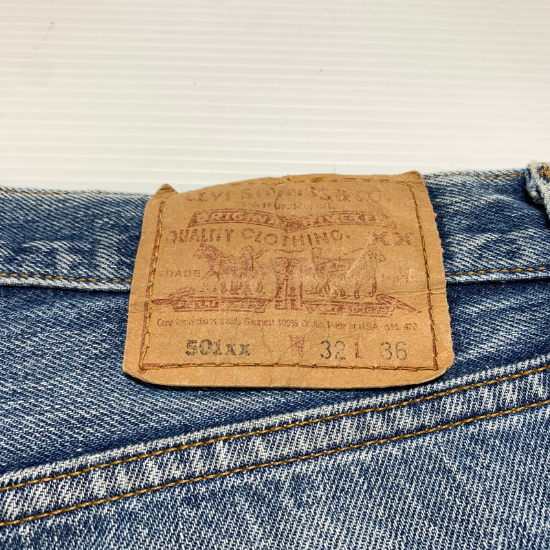 【現状渡し品】【メンズ】 Levi's リーバイス 501xx DENIM PANTS 501-0000 デニムパンツ ボトムス ジーンズ ボタンフライ 156-260809-ko-35-tei サイズ：W32L36 カラー：インディゴ 万代Net店