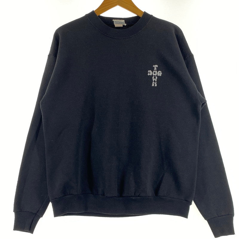 【中古品】【メンズ】 DOGTOWN ドッグタウン 90’s CROSS DICE LOGO SWEAT SHIRT 90年代 クロス ディス ロゴ スウェット シャツ 長袖 トップス トレーナー 145-260809-sa-14-tei サイズ：M カラー：ブラック 万代Net店