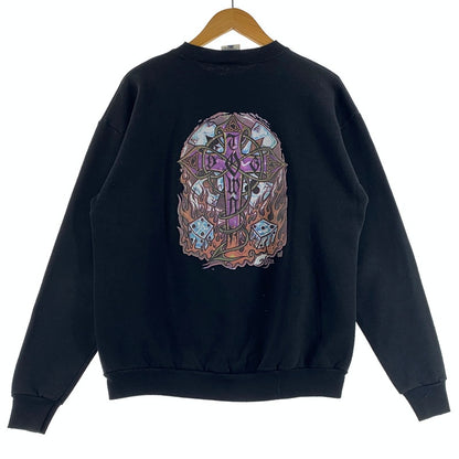 【中古品】【メンズ】 DOGTOWN ドッグタウン 90’s CROSS DICE LOGO SWEAT SHIRT 90年代 クロス ディス ロゴ スウェット シャツ 長袖 トップス トレーナー 145-260809-sa-14-tei サイズ：M カラー：ブラック 万代Net店