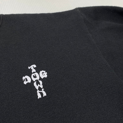 【中古品】【メンズ】 DOGTOWN ドッグタウン 90’s CROSS DICE LOGO SWEAT SHIRT 90年代 クロス ディス ロゴ スウェット シャツ 長袖 トップス トレーナー 145-260809-sa-14-tei サイズ：M カラー：ブラック 万代Net店